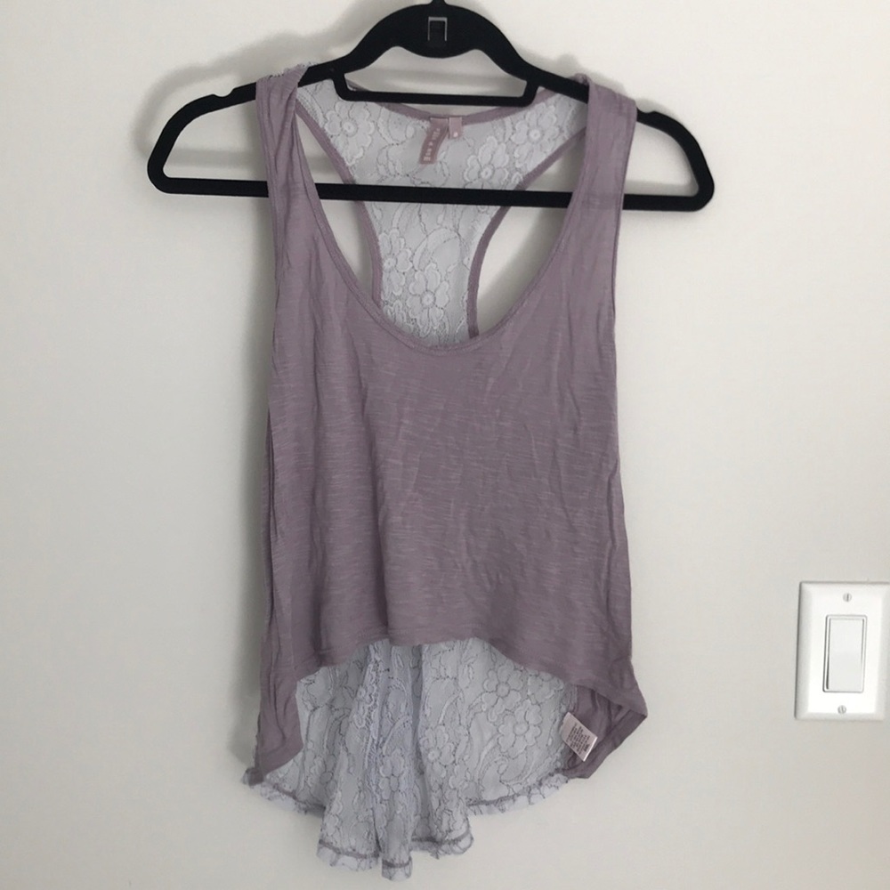 Purple lace LF top